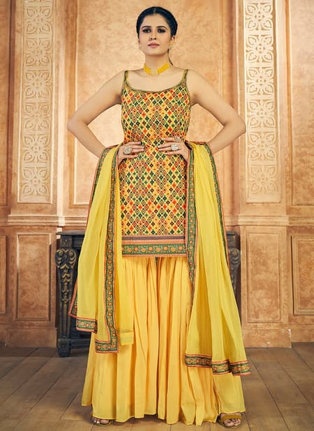 Yellow New Latest Designer Heavy Wedding Wear Salwar Suit Collection DRS114